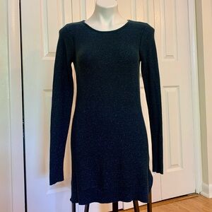 Simply Vera Vera Wang Black Long Sleeve Crew Neck Sweater Dress